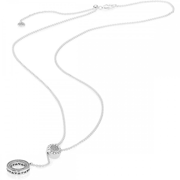 Brand new in box Pandora Signature Pave Necklace - Picture 4 of 9